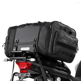 Storage Bags Rhinowalk Motorcycle Seat Bag Tail 40-60L Motorbike Saddle Expandable Trunk Luggage For Dirt Bike