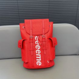 Fashion Backpack Designer Bags For Women Men CHRISTOPHER Water Ripple Backpacks Computer Bag Classic Tote Traveling Bag Free