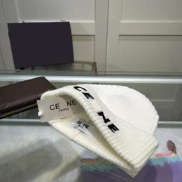 Designer Cashmere Beanie Bonnet Hat - Knitted Winter black beanie skull cap for Unisex Casual Outdoor Wear