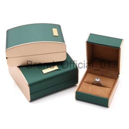 Luxury Wedding PU Leather Ring Jewellery Case Wholesale Engagement Necklace Pendant Jewellery Gift Packaging Boxes Organiser x0816