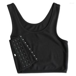 Women's Shapers Buckle Tank Short Corset Shaper Women Chest Side Vest Breast Summer Top Lesbian Tomboy Underwear Binder Bustier Trans