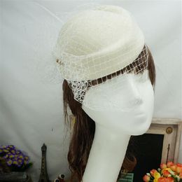 New Vintage Perfect Birdcage Headpiece Hats Head Sweet Bridal Veil Wedding Bridal Accessories Bride Hat305j