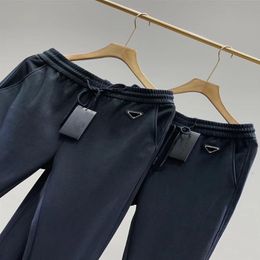 22ss pants men Europe fashion designer trousers for mens Classic lattice webbing couple Terry fabric Custom Metal Drawstring Head 313k