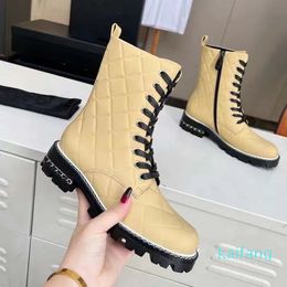 Luxury Womens Boots Brand Calf Leather Autumn and Winter Knight Boots Platform Fashion Shoes