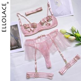 Sexy Set Ellolace Lingerie Porn Sissy Intimate Sexy Hollow Out Female Underwear Fancy Langerie Body G-String Thongs Erotic Costumes 230815