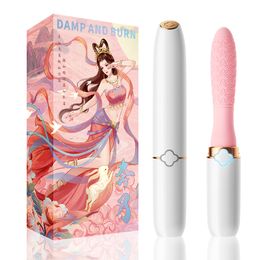 Vibrators Female vibrator from ancient Chinese mythology Chang'e this month retro texture portable lipstick vibrator woman G-spot sex toy 230815