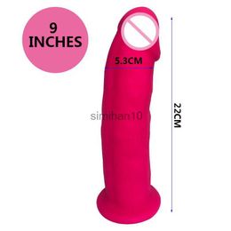 Dildos/Dongs Silexpan 9 inches Dildo Memory soft silicone filled with a new revolutionary material realistic penis suction cup Dick HKD230816