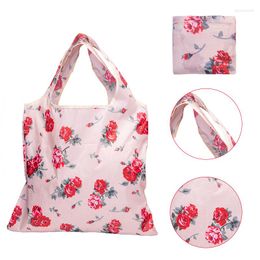 Storage Bags BIG Eco-Friendly Folding Shopping Bag Reusable Portable Shoulder Handbag For Travel Grocery Fashion Pocket Tote