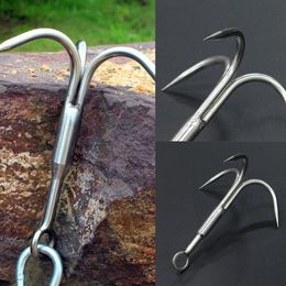 Climbing R Outdoor Sport Survival Carabiner Wall Equipment Stainless Steel Grappling Mountaineering Hook Mountain Claw Tool 230815