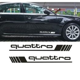 1 Pair Quattro styling side door decals stickers CA-180215o