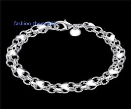 Beast gif heart Careful 925 silver bracelet JSPB293Beast gift men and women sterling silver plated Chain link bracelets5927782