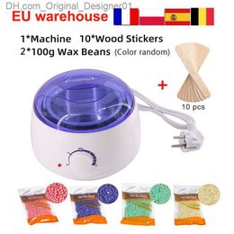 Mini Waxing Pot Kit 10 Piece Wooden Sticker Electric Dewaxing Machine Heating Waxing Hand Foot Body Paraffin Scrubber Z230817