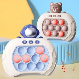 Decompression Toy Pop Push Bubble Fidget Sensory Toys Whack A Mole Music Quick Press Bubble Game Machine Squeeze Stress Relief Toy for Kids Adult 230816