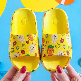 Slipper Colourful Carrot Rabbit Children Slippers Comfort Soft Sole Non-Slip Bathroom Shoes Girls Casual Home Indoor Slippers Kids Shoes