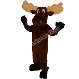 Cartoon Moose Mascot Costumes Halloween Christmas Event Role-playing Costumes Role Play Dress Fur Set Costume