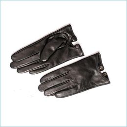 Mittens Womens Natural Sheepskin Leather Gloves Female Genuine Motorcycle Driving R760 201020 1154 Q2 Drop Delivery Fashion Accessorie Dh8Wk