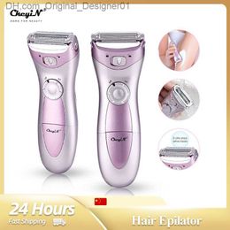 Ckeyin Women's Electric Insect Remover Women's shaver Bikini arm leg armpit body painless hair removal trimmer Face and body battery use Z230817