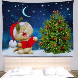 Tapestries Christmas tapestries wall hangings hippies dormitory room decoration large cloth walls curtains bed sheets beach towels