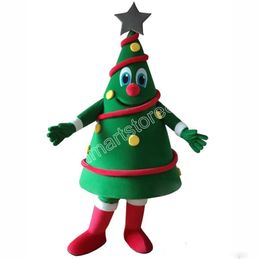 New Cartoon Christmas TREE Mascot Costumes Halloween Christmas Event Role-playing Costumes Role Play Dress Fur Set Costume
