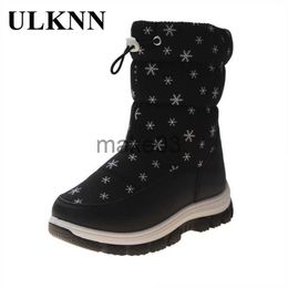 Boots ULKNN Snow Boots For Children Winter Girl Cottonpadded Soft Bottom Shoes Warm Outdoor Casual Footwear Boys Nonslip Boats J230816