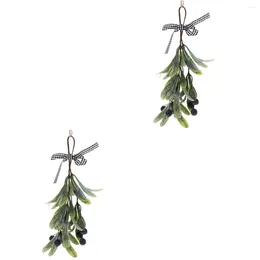 Decorative Flowers Teardrop Swag Staircase Mistletoe Pendant Party Decoration Artificial Branch