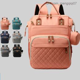 Diaper Bags Fashion mom pregnant woman baby diaper sleeping bag large capacity travel backpack mother care pregnant woman polyester Z230816