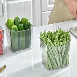 Storage Bottles Vertical Plastic Box Pet Kitchen Accessories Clean And Fresh Refrigerator Translucent