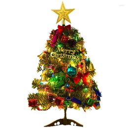 Christmas Decorations 20 In/50Cm Mini Tree Diy Artificial Small Set With Led Lights And Ornaments Tabletop F Drop Delivery Home Gard Dhxdt