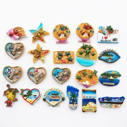 Fridge Magnets Asia Maldives Tourist Souvenir Decoration Articles Handicraft Magnetic Refrigerator Collection Gifts 230815