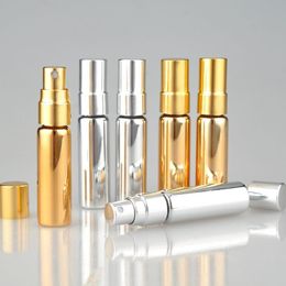 5ML Glass Spray Bottle Empty Atomiser Refillable Gold And Silver 5G Perfume Essential Oil Atomiser Bottle Gexfh