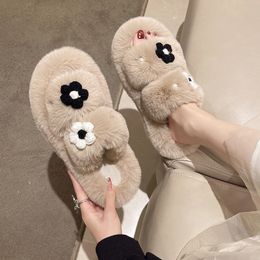 women Plush slippers khaki Indoor thermal shoes eur 36-40