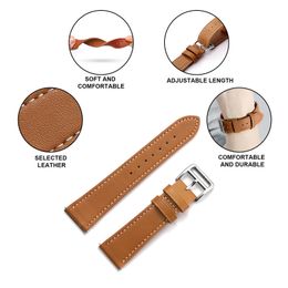 For Samsung Watch Strap Band fashion watch6 watch5 Watch strap 20-22MM Huawei 20-22mm leather strap Samsung 4-5 Pro new small waist belt