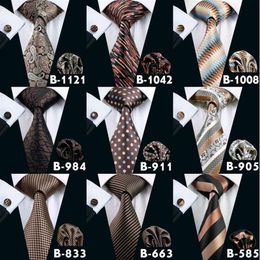 Brown Mens Neck Tie Set High Quality Cheap Fashion Accessories Classical Adult Necktie Ties For Mens Neckties 292L
