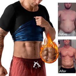 Waist Tummy Shaper POP Men Sweat Sauna Body Shaper Vest Waist Trainer Slimming Tank Top Shapewear Corset Gym Underwear Men Fat Burn Workout Trimmer 230815