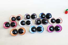Doll Accessories 10pcs 12mm 14mm 16mm 18mm 20mm 25mm 30mm Cartoon 3D glitter toy doll pupil eyes with washer color size optionT10 230816
