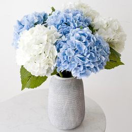 Decorative Flowers Artificial Hydrangea Real Touch Latex 21Inch Large Flower For Wedding Party Decoration Fake Plant Home Room Decor