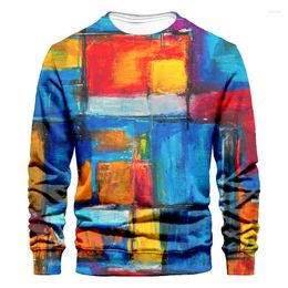 Men's Hoodies Color Pattern 3d Printed Sweatshirts For Men And Women Pullovers Harajuku Unisex Tops