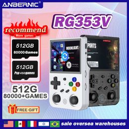 Portable Game Players 512G ANBERNIC RG353V RG353VS Android 11 Linux OS HD Simulator 3 5 INCH 640 480 Handheld Player Handle Retro 80000 Bag 230816