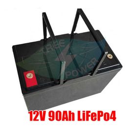 12V 90AH LiFePo4 Lithium Battery Pack with BMS Bluetooth Fuction for Camping Car not 100Ah+ 10A Charger