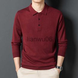 Men's Sweaters 2022 Autumn New leisure Clothing Man Sweater Polo Collar Long Sleeves pullovers High Quality Slim Knitted Wool Blend Warm Top J230806