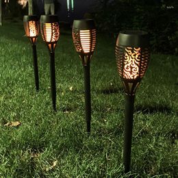 Garden Decorations Solar Torch Flame Lights Decor Light Outdoor Sun Garland LED For Tree Fence Lawn Wedding Party