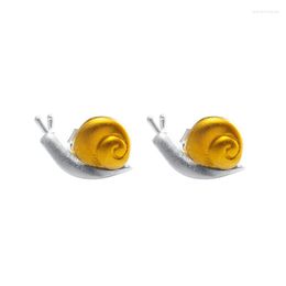 Stud Earrings MIQIAO Cute Snail On The Ears 925 Sterling Silver Jewelry For Women Hypoallergenic Interesting Girlfriend Gift