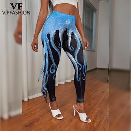 Women's Leggings VIP FASHION Fish Scale Mermaid Print Women Trousers Ladies Workout Fitness Cosplay Clothing With Wings 230816