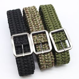 Outdoor Gadgets Survival Paracord Belt 550 12m Utility Milspec Cord Solid with Steel Buckle camping hiking clmbing 230815