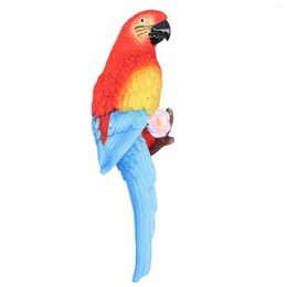 Garden Decorations Parrot Sculpture Decorative Hanging Tropical Wall Mounted Macaws Resin For Patio Porch