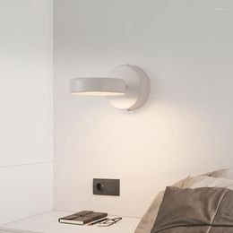 Wall Lamp Creative Nordic White Black Beside LED Lamps For Children's Living Study Room Table Sofa TV Background Home Decor Lightings