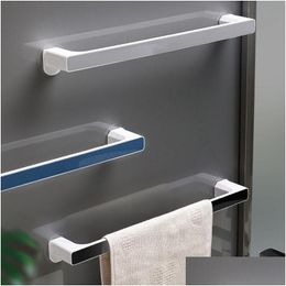 Towel Racks Self-Adhesive Rack Wall Mounted Hanger Bathroom Bar Shelf Roll Holder Hanging Hook Organiser Drop Delivery Home Garden B Dhgl6