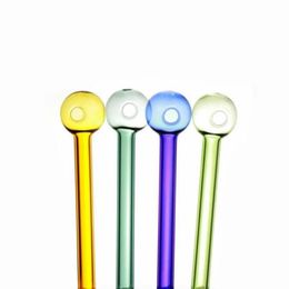 4 inches colourful water pipe thick pyrex glass oil burner pipes Tube Glasses Pipes Jpmfm