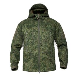 Men s Jackets MEGE Military Camouflage Fleece Tactical Jacket Men Waterproof Softshell Windbreaker Winter Army Hooded Coat Hunt Clothes 230815