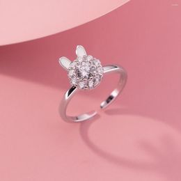 Cluster Rings TOYOOSKY S925 Sterling Silver Drip Glue Inlaid Diamond Ring With Ins Style Design And Temperament Handicraft For Women